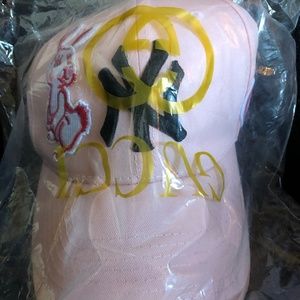 Gucci Hat Pink NY Yankees New